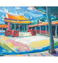 【玲廊滿藝】胡令豪-孔廟(一)Confucius Temple(1)72x91cm