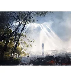 【玲廊滿藝】(阿力)余思瑩-101聖光54x78cm