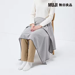 【MUJI 無印良品】棉絨毛針織膝上毯/灰色成品尺寸:W80×L130 cm