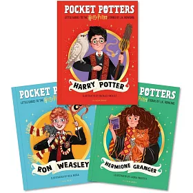 哈利波特魔法口袋書：哈利+榮恩+妙麗系列套書三冊【全彩插圖珍藏】（英國版）