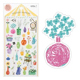 博客來 Midori 水彩和紙貼紙 假日市集家飾品 花瓶
