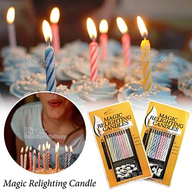 博客來 Kiret 生日派對惡搞吹不熄整人蠟燭 超值30入多色隨機