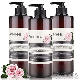 博客來 Arenes 玫瑰香氛植萃洗髮露500ml 3入組