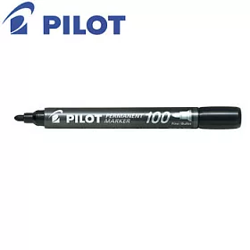 博客來 4支1包 Pilot 100型圓頭麥克筆黑