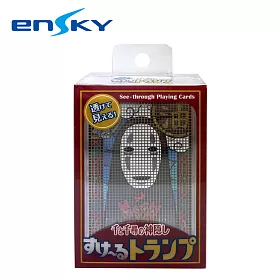 博客來 日本正版授權 神隱少女透明撲克牌附收納盒透視撲克牌 塑膠撲克牌無臉男宮崎駿吉卜力