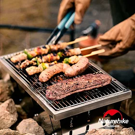 博客來 Naturehike 野穀戶外露營不銹鋼折疊燒烤架烤肉架