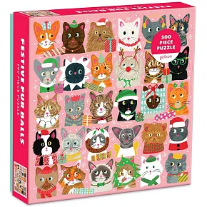 Festive Furballs 500 Piece Puzzle