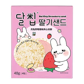 【Dalchip】月兔草莓風味夾心米餅48g