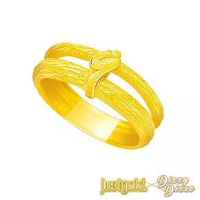 【Just Gold 鎮金店】蔡詩芸聯名款-簡約 黃金戒指(港圍) 13 黃金