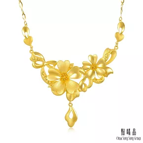 【點睛品】花卉婚嫁 黃金項鍊_計價黃金