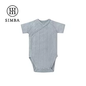 【小獅王辛巴】Air Upper 透氣棉開襟包屁衣60cm/70cm(短袖) 70cm-藍冉