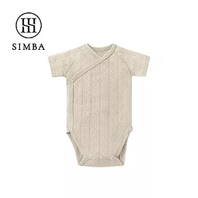 【小獅王辛巴】Air Upper 透氣棉開襟包屁衣60cm/70cm(短袖) 70cm-恬茶