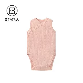 【小獅王辛巴】Air Upper 透氣棉開襟包屁衣70cm(無袖) 荏粉