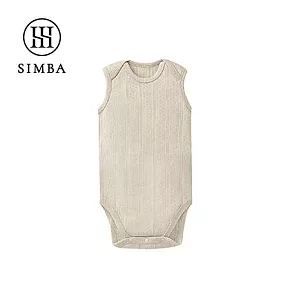 【小獅王辛巴】Air Upper 透氣棉圓領包屁衣80cm/90cm(無袖) 80cm-恬茶