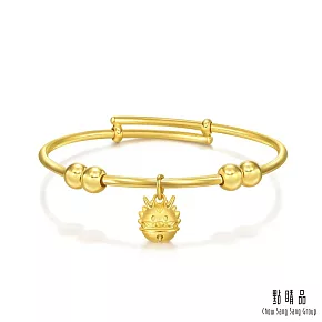 【點睛品】小龍鈴鐺 彌月黃金手鐲_計價黃金