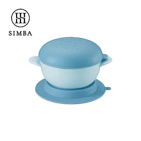 【小獅王辛巴】美味漢堡吸盤碗 晨藍