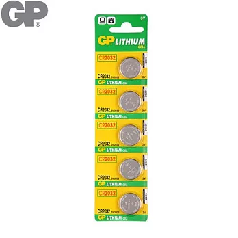 GP CR2032鈕扣型鋰電池 3V (5入)