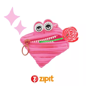 Zipit 怪獸拉鍊包(小)-桃粉
