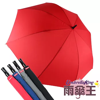【雨傘王】BigRed GOLFER 30吋超大傘面自動直傘-紅色紅色