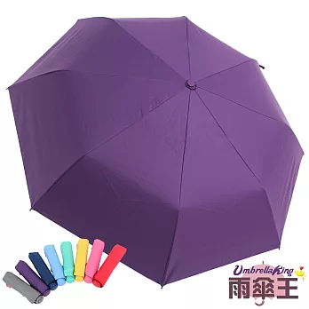 【雨傘王】BigRed 無敵3-紫色☆抗風防潑 遮陽防曬 手開折傘紫色
