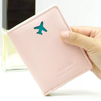 A+ accessories 韓國鏤空飛機圖案雙色零錢短夾 (6色可選)花瓣粉