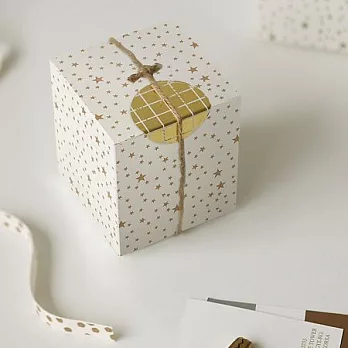 Dailylike 派對方塊禮物盒組S-12 金色星沙