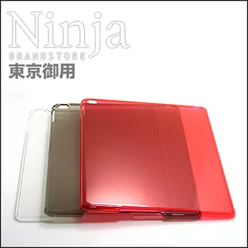 【東京御用Ninja】iPad Air 2新iPad第六代極簡輕薄背蓋保護殼（透紅）