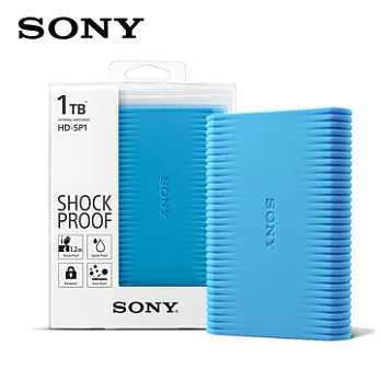 SONY 1TB USB3.0 2.5吋亮彩防震硬碟 HD-SP1天空藍