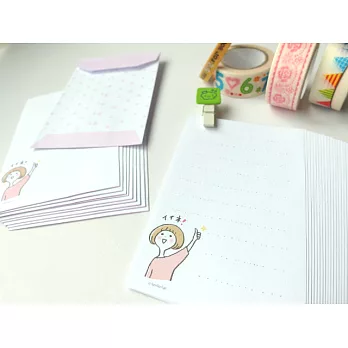 MINI信封信紙組--讚-粉紅