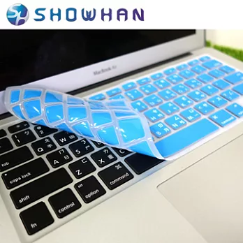 【SHOWHAN】Apple MacBook Pro/Air 13/15/17吋英文鍵盤保護膜深藍