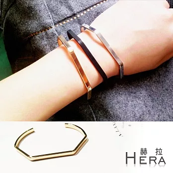 【Hera】赫拉 U型菱形開口手環/手鐲-3色(金色)