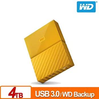 WD My Passport 4TB 2.5吋行動硬碟(WESN)黃