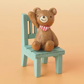 【Maruwa】動物寶寶療癒擺飾(附椅子)_棕熊
