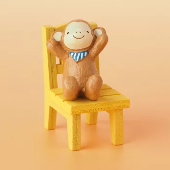 【Maruwa】動物寶寶療癒擺飾(附椅子)_猴子