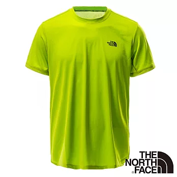 【The North Face】男 FLASHDRY短袖T恤S鸚鵡綠