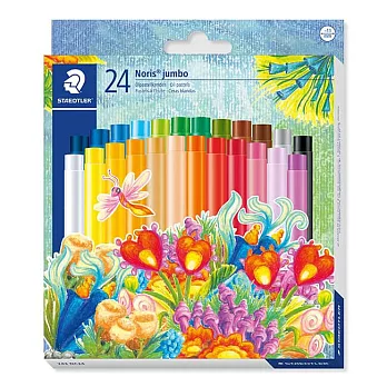 STAEDTLER 施德樓 Noris 加寬無毒安全粉腊筆24色