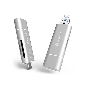 ADAM CASA C05 Type C USB3.1 5合一多功能4k讀卡機銀