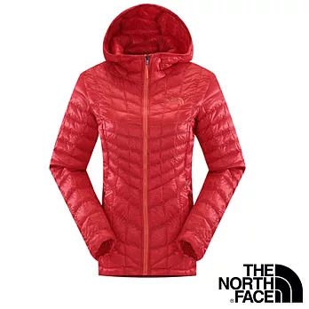 【The North Face】女 THERMOBALL保暖兜帽外套L瓜紅