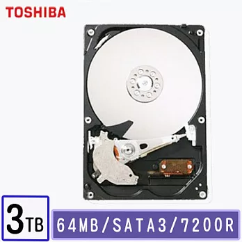 TOSHIBA 東芝 3TB 3.5吋 SATAIII 硬碟 7200轉（DT01ACA300）