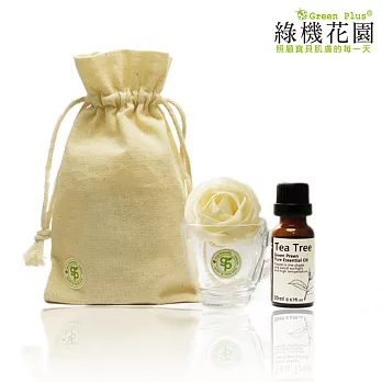 【綠機花園】手工玫瑰花擴香組（茶樹精油20ml）