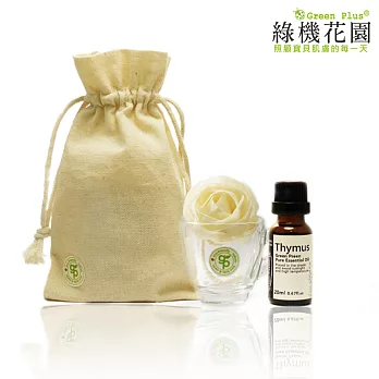 【綠機花園】手工玫瑰花擴香組（百里香精油20ml）