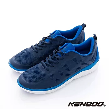 KENBOO(男)-虛實之間 輕量透氣加高運動鞋9藍