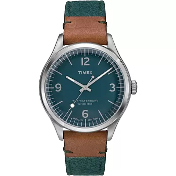 【TIMEX】天美時 Waterbury系列城市風尚手錶 (綠面/咖啡 TXT2P95700)