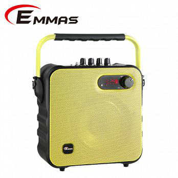 EMMAS 移動式藍芽喇叭/教學無線麥克風 (T-58) 黃色