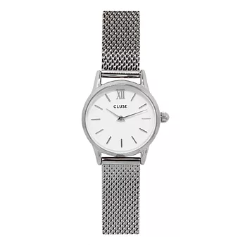 CLUSE荷蘭精品手錶VEDETTE銀色系列 白色錶盤/銀色金屬錶帶24mm