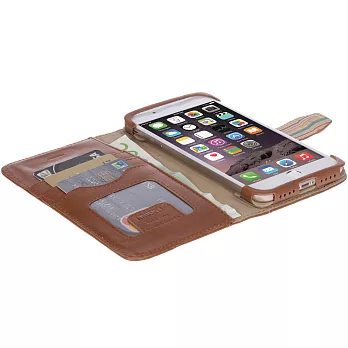 Krusell iPhone 7 / 8 Sigtuna 100%真皮錢包式手機皮套-咖啡