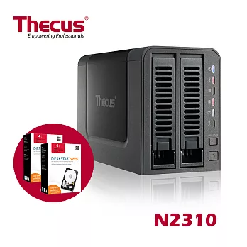 Thecus 網路儲存伺服器 N2310 + HGST NAS HDD 4TB*2