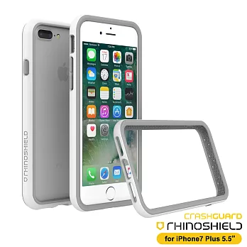 RHINO SHIELD犀牛盾iPhone7 Plus 5.5吋 科技緩衝材質耐衝擊邊框殼-白色