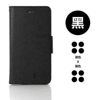 iPhone 6 Plus /6s Plus (5.5吋) 玩色系列 磁扣側掀(立架式)皮套黑色