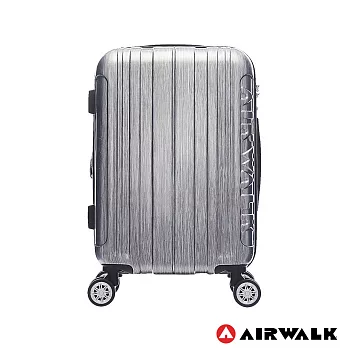 AIRWALK LUGGAGE - 棉花糖系列 拉絲ABS+PC 硬殼拉鍊20吋行李箱 - 深灰20吋